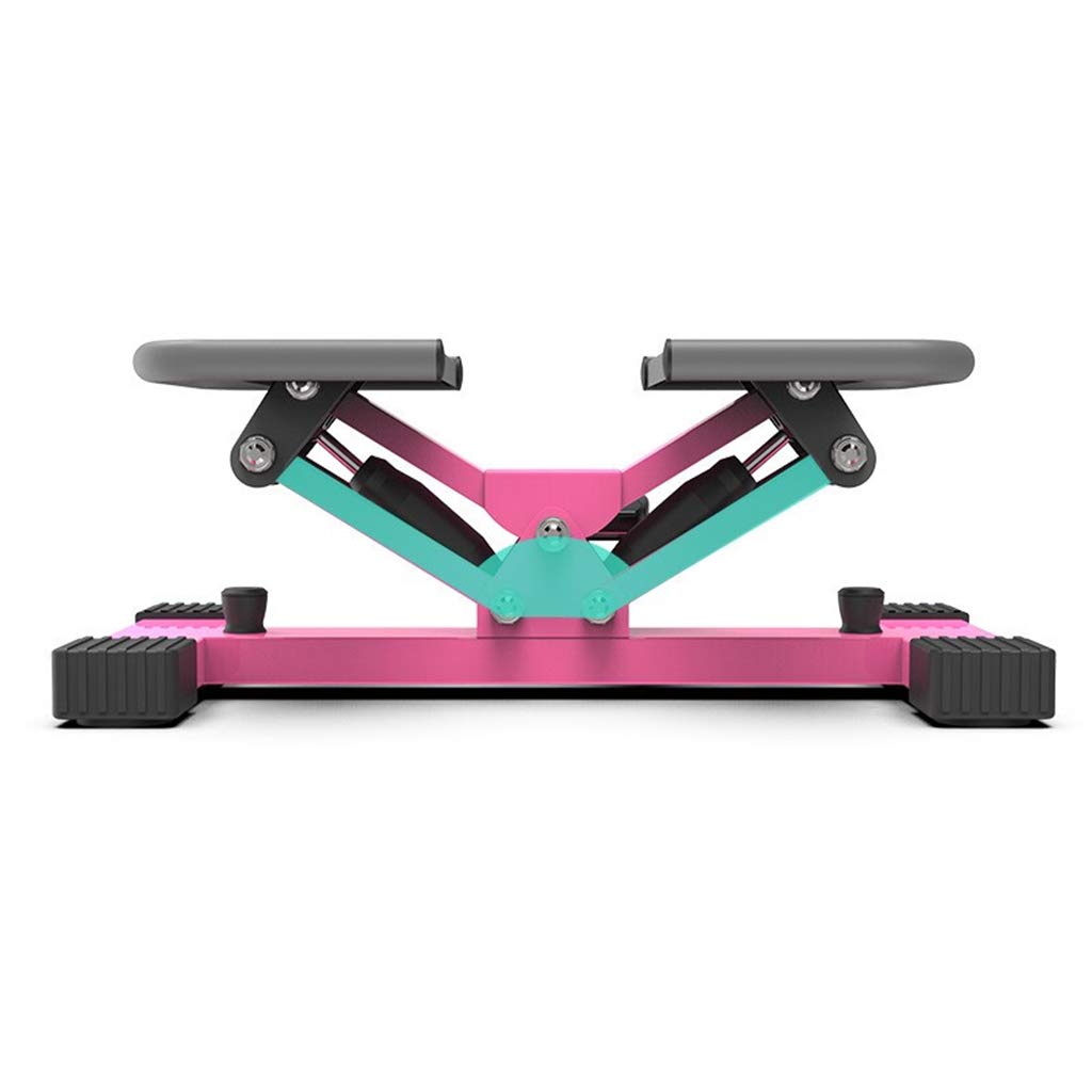 Stepper,Pantalla LED de montañismo para Registrar el Estado del Ejercicio y el Consumo de calorías, Ejercicio de Paso/Giro/Cuerda, hogar/Oficina, Rosa