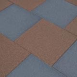 Homgoday Fallschutzplatten 24 Stück Gummi 50x50x3 cm Grau Fallschutzplatte Model3096598