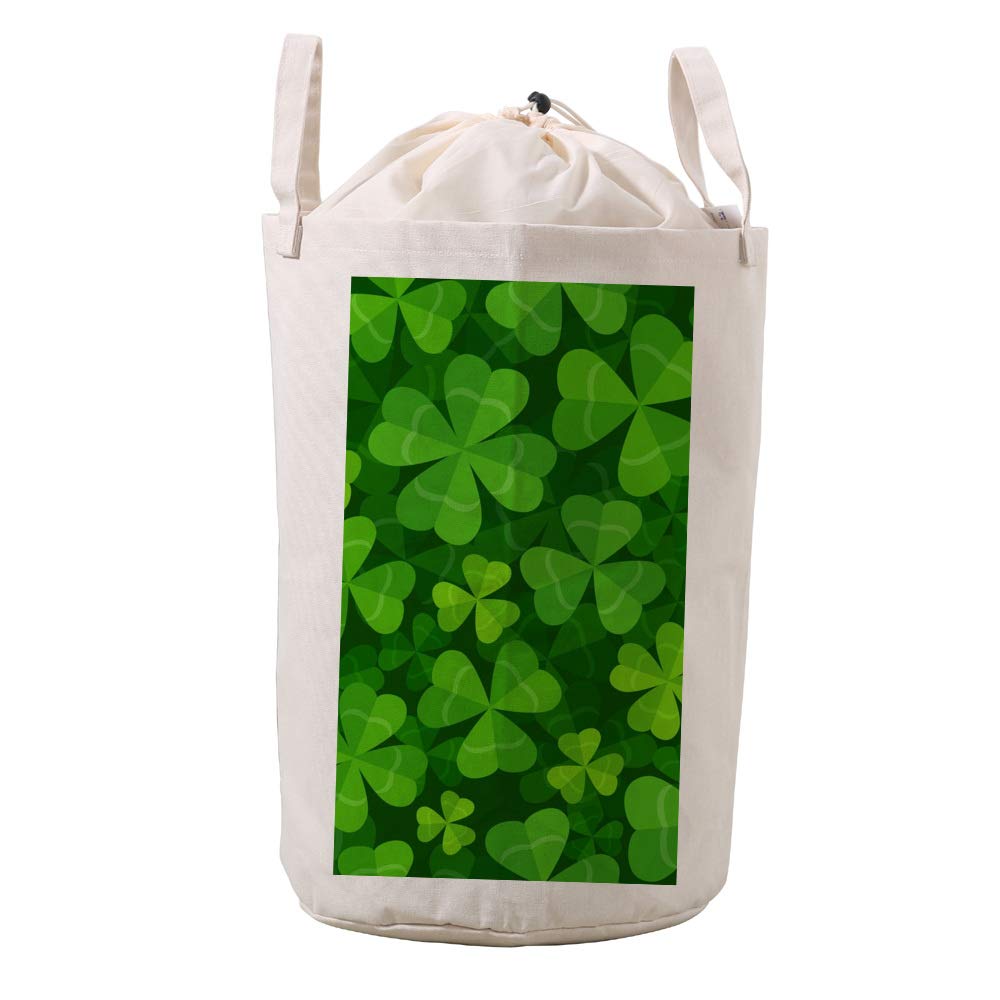 Bolsa de lavandería con cordón e impermeable talla única para baño de trébol