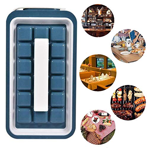 Cozywind Tragbare Eiswürfelform Silikon Eiswürfelform Draußen Eiswürfelbehälter Eiswürfelschalen 36-Fach Camping Picknick Eiswürfelformen BPA frei Ice Cube Tray für Bier, Whisky