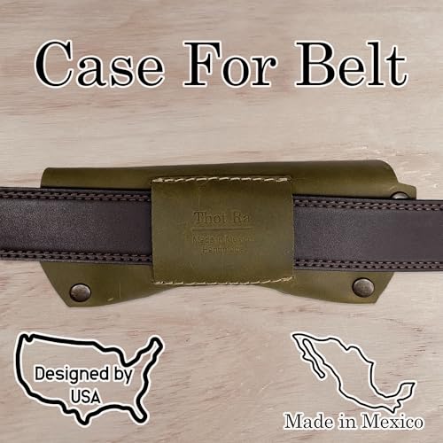 Image of Leather Glasses Case for Men - Vintage Rustic Belt Eyeglass Holder
