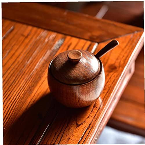 SUIKER KOM HOUTPICE POT JAR ZOUT KELLAR CRUSIVE CONTAINER MET DOESTELLING VOOR KEUKEN OPSLAG 2SET, Thuis Essentials - Image 5