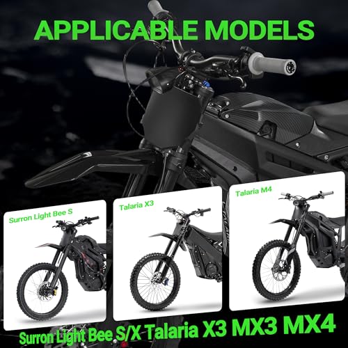 Motorrad Vorderes Nummernschild Dirt Bike Kennzeichen für Surron Light Bee S/X X160 X260 Talaria X3 MX3 MX4 E-bike-Schwarz