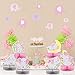 6 PCS Pink Elephant Honeycomb Centerpieces Baby Girl It's A Girl Table Decorations Little Peanut Cutouts for Pink Elephant Theme Baby Shower Birthday Party Supplies