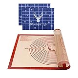 ★EINZIGARTIGER STIL: Jede Packung enthält 2 Backmatte/ Platzsets (42 x 30 cm) und eine extra große Teigmatte (71 × 51 cm), die Ihren unterschiedlichen Bedürfnissen gerecht wird. Diese Backmatte ist Ihre perfekte Wahl für Thanksgiving-Geschenke, Weihnachtsgeschenke, Geburtstagsgeschenke usw.