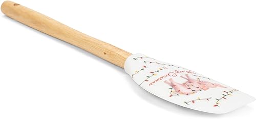 Miniatura 3 de Mary Square Merry Christmas Chubby Pig - Espátula mezcladora de silicona (12 x 2,5 pulgadas)