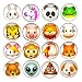 16 Pcs Refrigerator Magnets 3D Emoji Fridge WhiteBoard Cute Dry Erase Board Magnetic Lockers for School Home Office Kitchen Decorative Fun Cartoon Smile Face Gift (Animal)