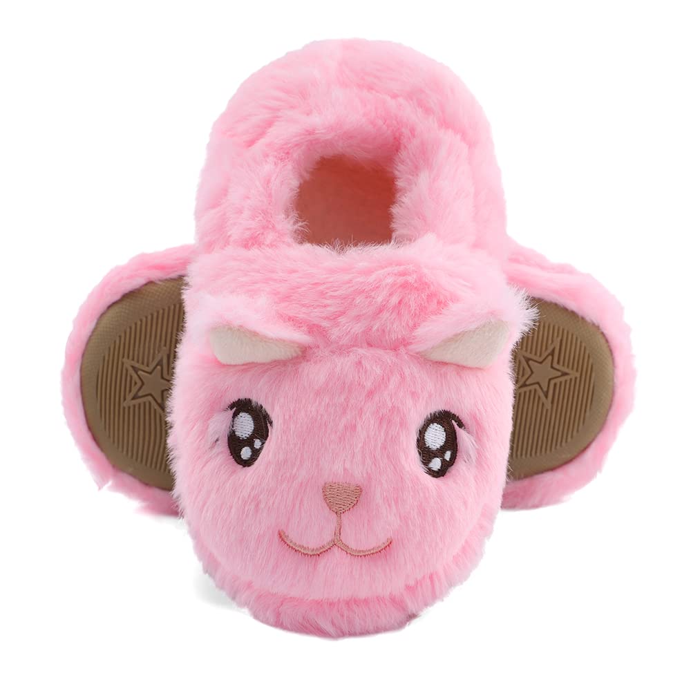 DANETICartoon slippers Boys Girls Animal Slippers Toddlers Cute Warm Plush  Cartoon House Slippers for Kids with Anti-Slip Rubber Sole Animal slippers