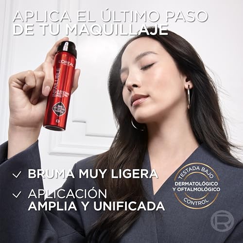 Miniatura 5 de L’Oréal Paris Spray Fijador Infaillible de Maquillaje XL con 36h* de duración, Fija el maquillaje sin Transferir para un Look Impecable. Water-proof y Oil-proof, 150 ml