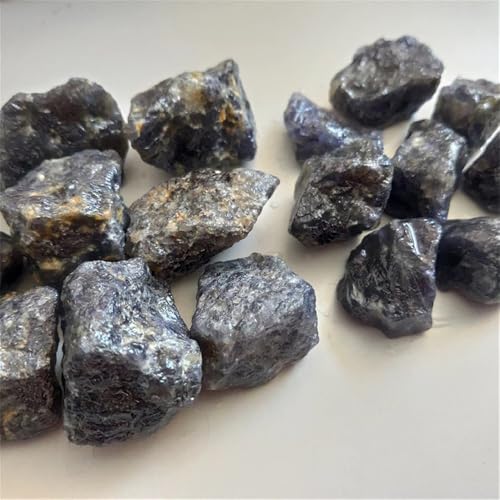 Cordierita natural contra el estrés decorativo con piedras de cristal de color azul oscuro 3