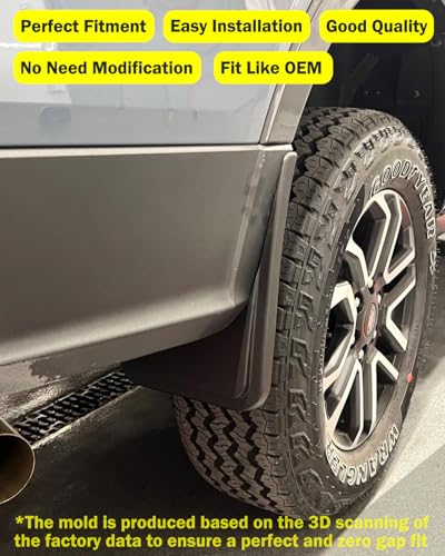 Image of Mud Flaps for Ford Ranger 2024 2025 (Not Fit for Raptor Model) Front & Rear No Drill All Weather Mudflaps Splash Guards for Ranger Trucks