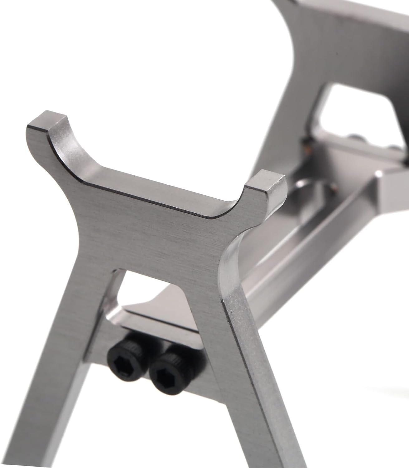 Aluminum RC Car Repair Station Platform Display Stand for 1/24 1/18 TRX4M SCX24 FCX24 RC Crawler Climing Car, Gray