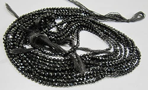 Perles de spinelle noir 3mm facettées pour créer vos bijoux fins de tous les jours