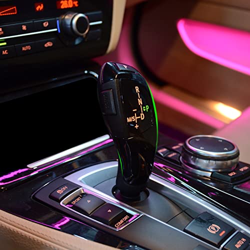 Limbqs Black Gear Handle Cover For Bmw F30 F15 F25 F20 F10 F32 F36, Gear Shift Lever Cover Gear Shift Knob For Bmw 1 2 3 4 5 6 Series X3 X4 X5 X6 (B Style) #TOP2