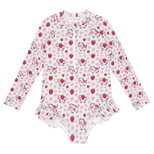 Maillot de bain une pièce à manches longues filles haut de gamme motif imprimé original