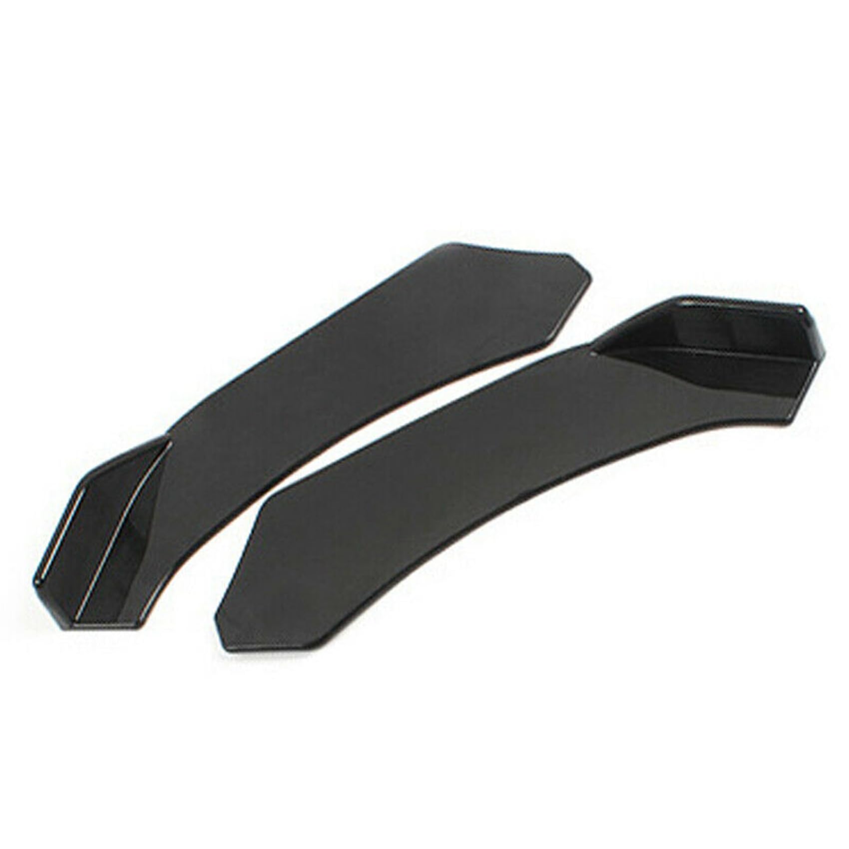 2 Piezas Parachoques Delantero Universal de la Pala del Coche Spoiler ABS con Divisor de Labios Negro