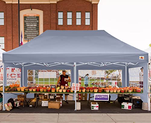 ABCCANOPY 3 x 6M Ez Pop Up Canopy Tent with Church Window Sidewalls, Commercial Tent-Series with Carrying Case/Bag (Grey) - Image 6