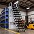 10 ft Wall-Mounted Folding Ladder, Attic Pull-Down Staircase System, 12-Step Loft Retractable Stairs, Suitable for Family Garages, Attics and Basements, Up to 660 Lbs (Black and White, 10ft)