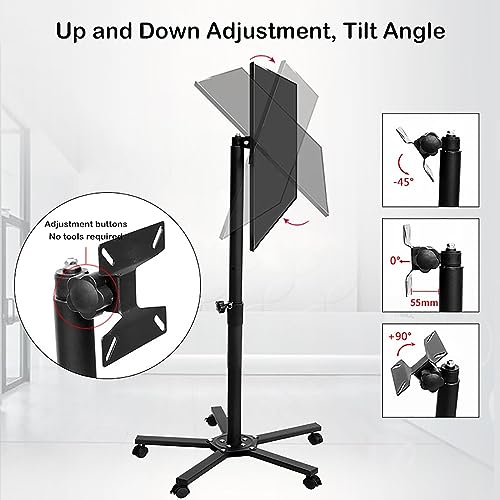 Soporte móvil para TV de 14 a 27 pulgadas, altura ajustable miniatura 4
