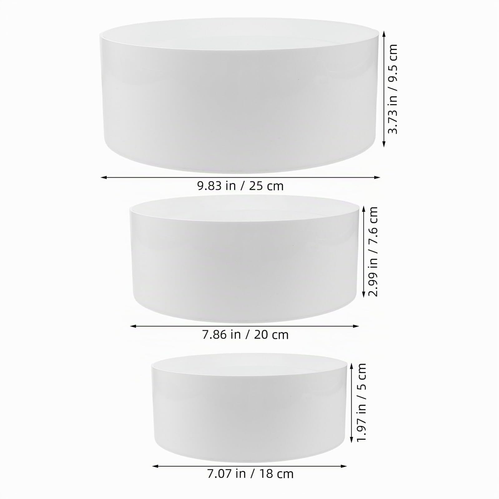 Lot De 3 Présentoirs Cylindriques En Acrylique Transparent Supports À Gâteaux Sur Socle Pour Desserts Cupcakes Cosmétiques Parfums Buffet Et Présentation De Collections