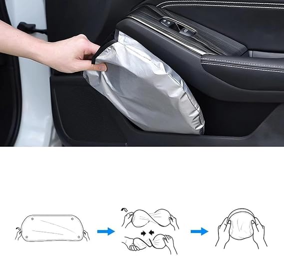 Car Window Shades Sunshade Foldable Sun Visor Protector Blocks UV Rays Windshield Sun Shade For Dodge For Challenger 2015-2023 Front Window