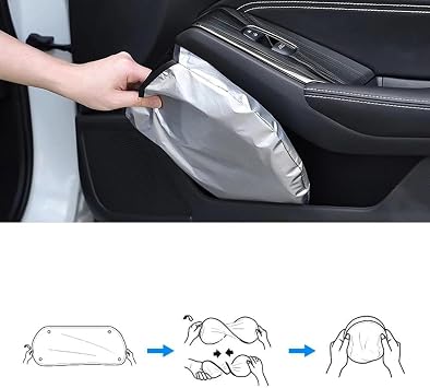 Car Window Shades Sunshade Foldable Sun Visor Protector Blocks UV Rays Windshield Sun Shade For Dodge For Challenger 2015-2023 Front Window