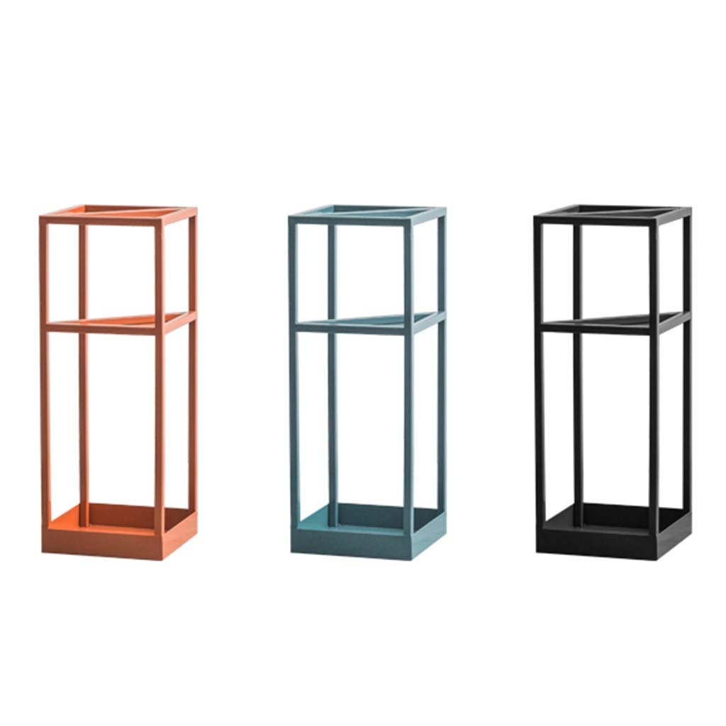 Porte-parapluie métallique orange pour éviter les sols mouillés dans l'entrée