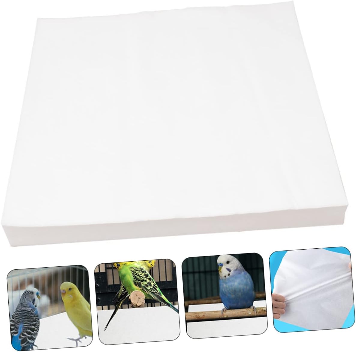 100pcs Absorbent Bird Cage Cushions for Parrots Parakeets Lightweight Smooth Liners for Keeping Birdcages Clean Fresh