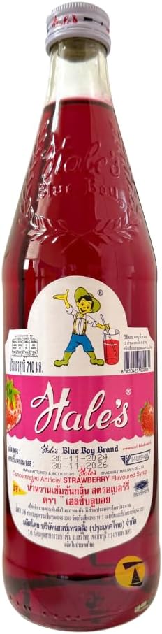 Strawberry Syrup (710ml) by Hales Blue Boy