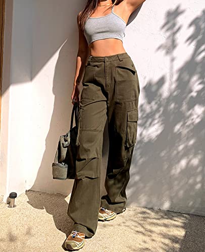 VDTDNK Womens Casual High Waisted Jogger Cargo Pants with Pockets3