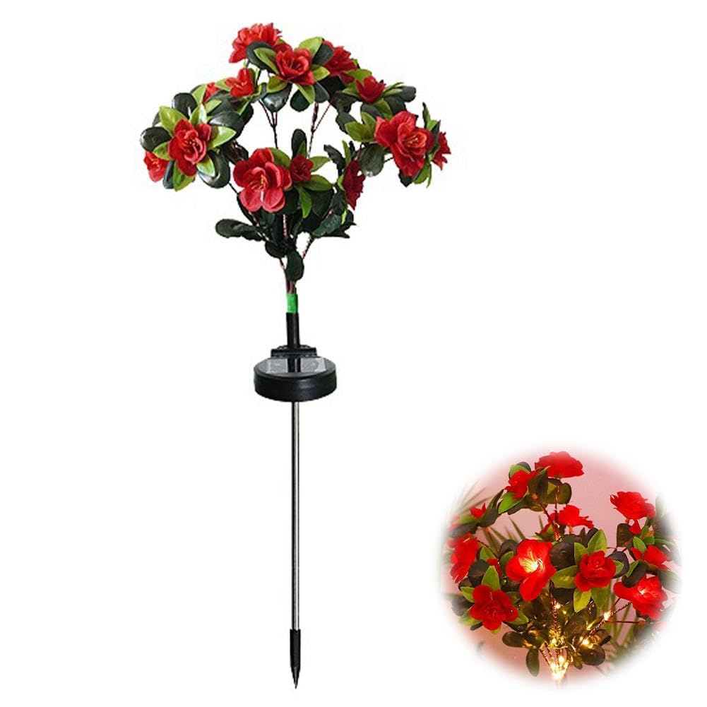 LZYWOD Memorial Garden Bloom Lights – Featuring Realistic Artificial Petals,Solar-Powered Solar Mem & Artificial Weatherproof