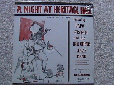 Papa French And His New Orleans Jazz Band - A Night At Heritage Hall - Nobility - LP 702