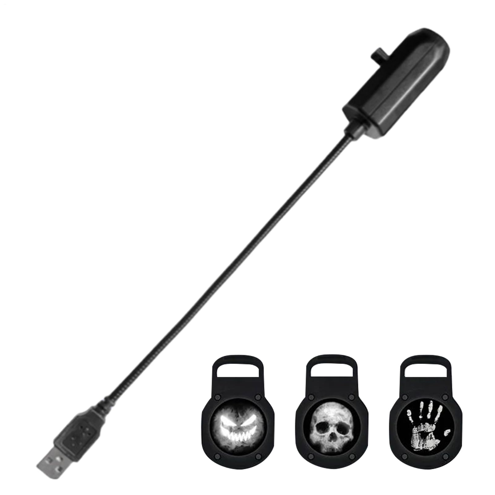 Halloween-Projektionslampe - 3 Modi Magnetischer Halloween Projektor mit Lichtshow,USB 360 Grad Drehbar LED Skelett Handabdruck Für Einfahrt Tunnel Gruselhaus