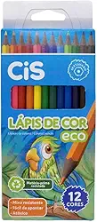Lápis de Cor Sextavado CIS Eco, Estojo com 12 cores