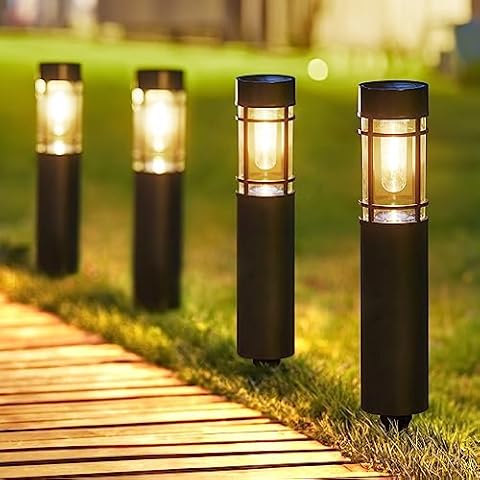 ENSLI Solar Pathway Lights Outdoor, 8Pack Upgraded Solar Outdoor Lights Waterproof, Up to 12 Hrs Solar Garden Lights Outdoor Solar Landscape Lights for Outside Yard Patio Garden Walkway Driveway Decor Cover