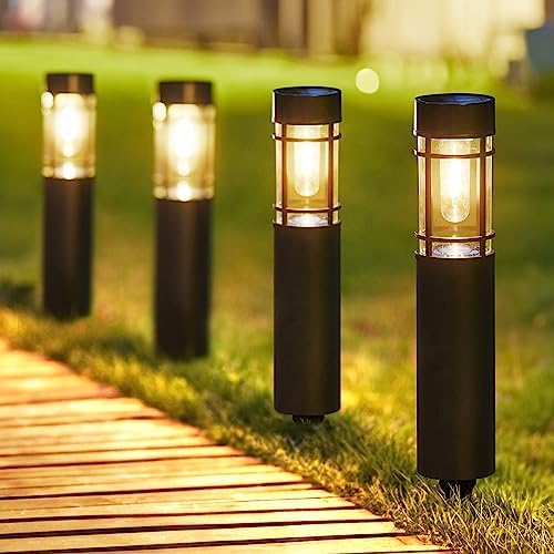 Illuminate Your Garden with These 5 Must-Have Solar Bollard Lights 4 ENSLI Solar Pathway Lights Outdoor, 8 Pack Upgraded Up to 12 Hrs Solar Outdoor Garden Lights Waterproof, Solar Landscape Lights for Outside Yard Patio Garden Walkway Driveway Decor