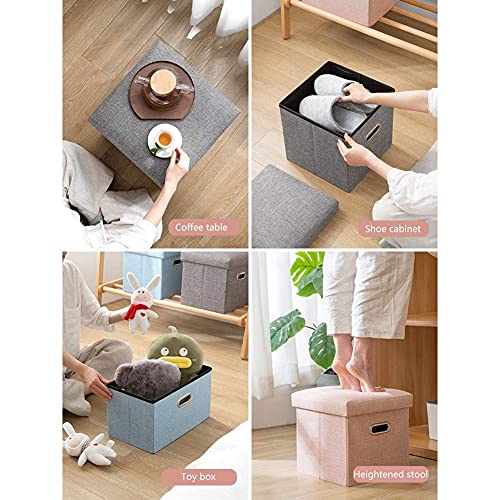 Pouf de rangement pliable pour gagner de la place et s'asseoir