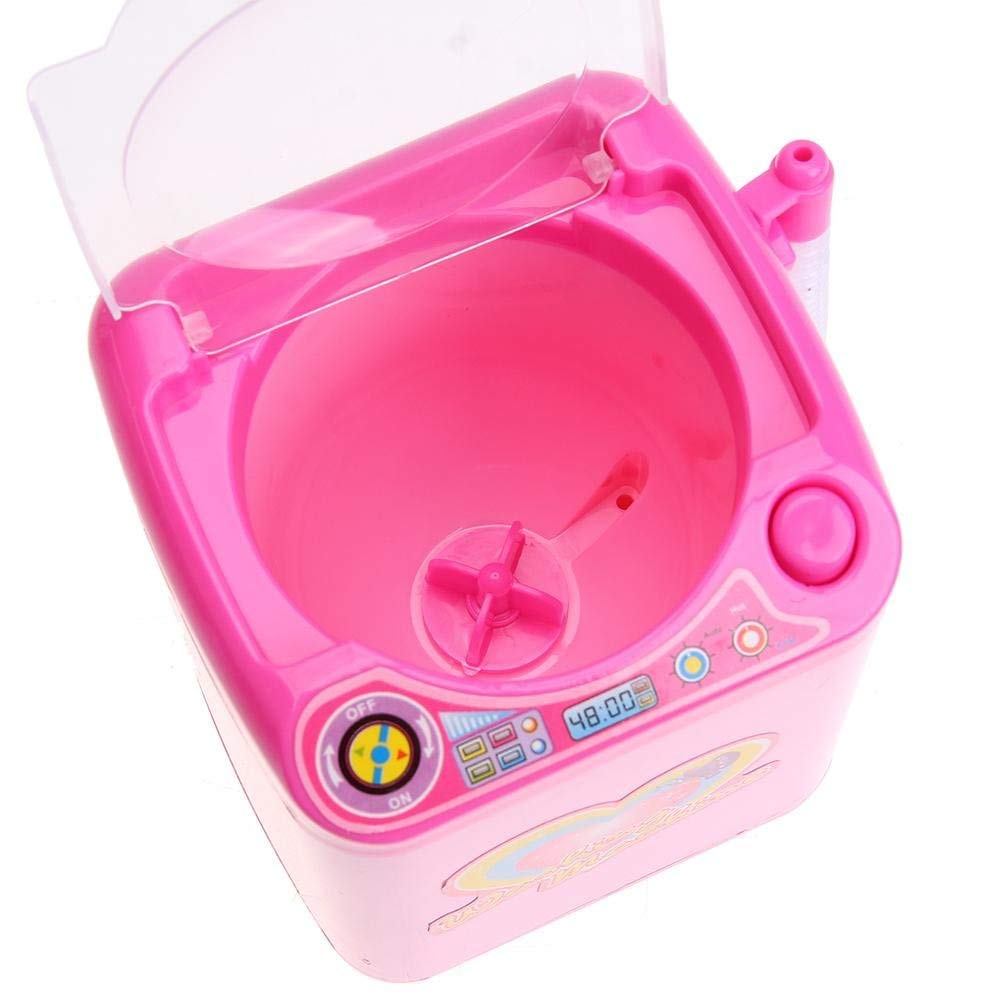 Muellery Makeup Brush Cleaner Device Automatic Cleaning Washing Machine Mini Toy (1pcs, Pink)