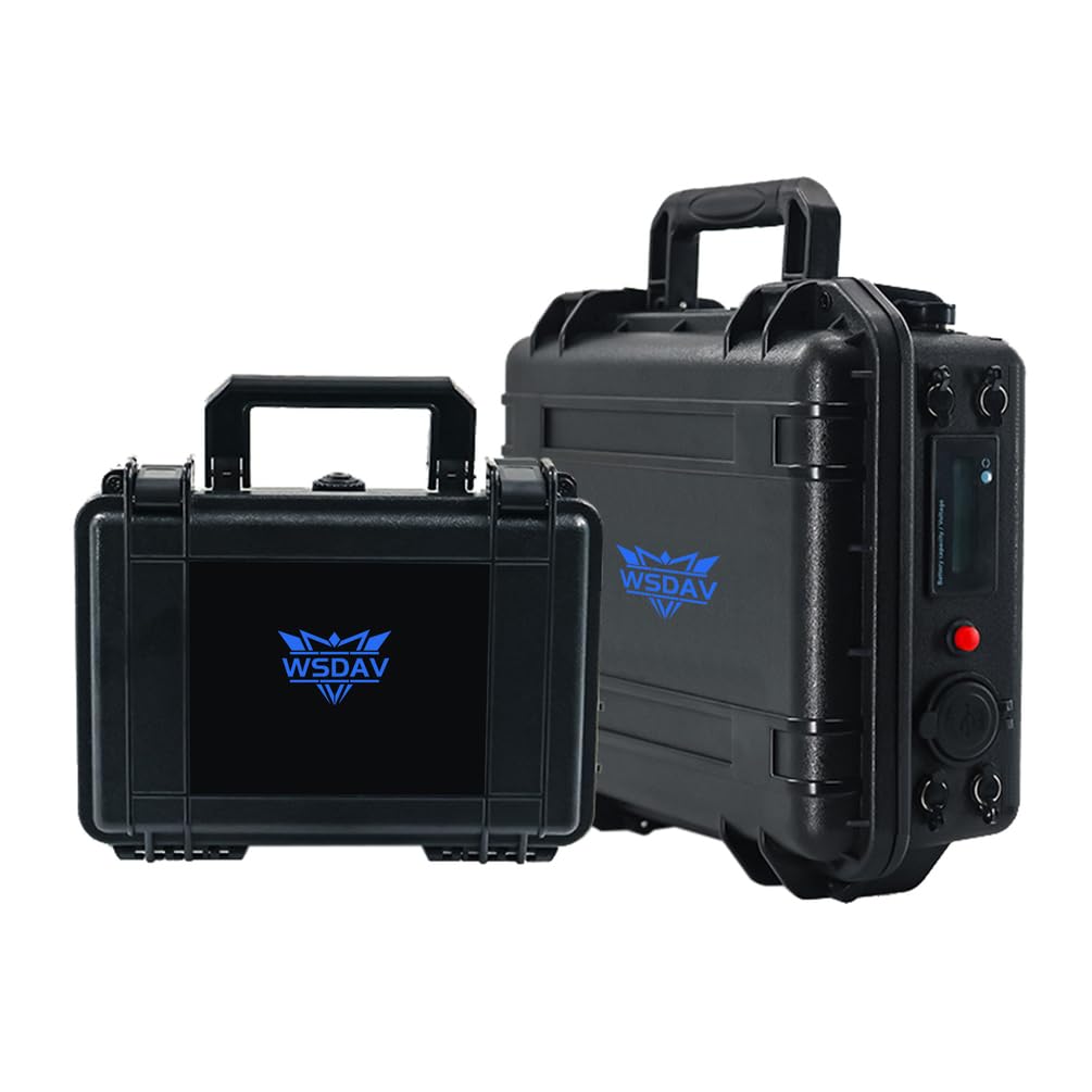 Batería de Litio Recargable de 12 V con Cargador | Batería de litio de 12 V, 20 Ah, 30 Ah, 60 Ah, 80 Ah y 100 Ah, con pantalla LED, doble puerto USB e interruptor de encendido.