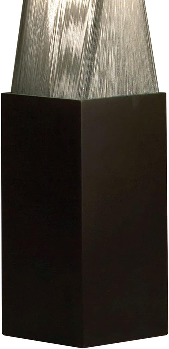 NOVA of California Torque Accent Floor Lamp 54" Tall Base, Espresso Wood Finish, Silver Strings, Dimmer Switch, Mid-Century Lighting for Living Rooms