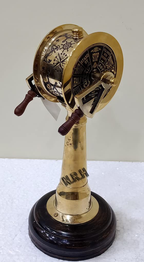 Brass Ship Telegraph Marine Collectible Nautical Decor - Image 4