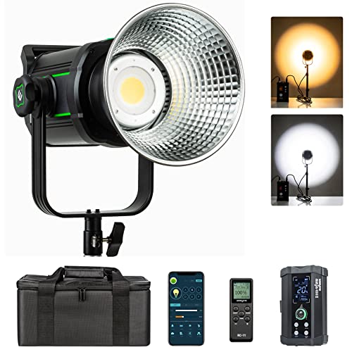 Weeylite Ninja 400 Ii Led Continuous Video Light, 150W 2800-6800K Bi-Color Bowens Mount Continuous Lighting App Control Dimmable Led Cob Studio Lights With V-Mount For Photography Video Recording #TOP14