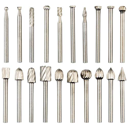 20個セット タングステンバー 超硬バー ロータリーバー ドリル カッター高速度鋼 木工 プラスチック 加工 切削 研磨用