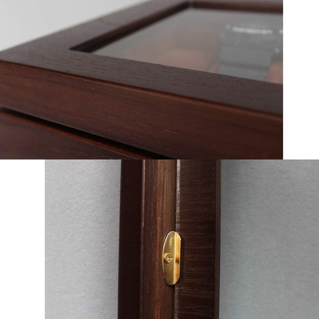 Caja de reloj de madera con 10 ranuras, caja de almacenamiento de lujo para joyas, organizador con 10 almohadas