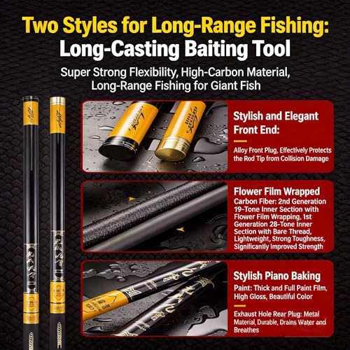 Canne à pêche télescopique en carbone haut module pour le surfcasting - 3