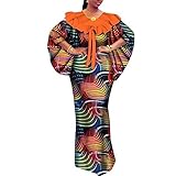 African Dresses for Women Wedding Ruffle Collar Maxi Long Dashiki Party Dress Elegant African Outfits for Women Plus Size Large