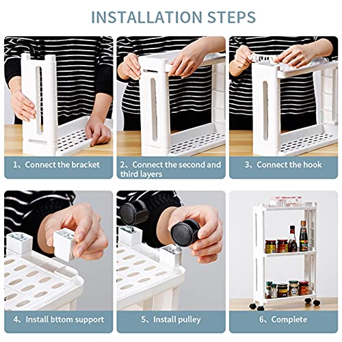 Support de micro-ondes robuste et chariot de rangement de cuisine Nizer