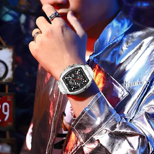Image of LIGE Mens Watches Luxury Tonneau Watches for Men Waterproof Analog Watch Chronograph Calendar Date Men's Dress Business Work Watch Large Square Face Wristwatch