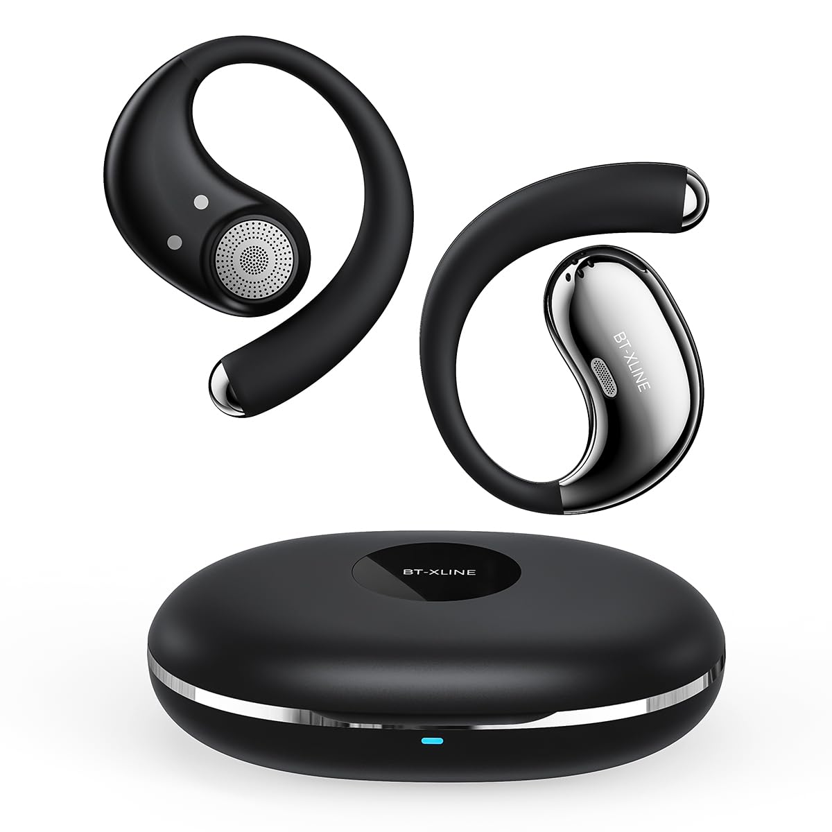 Micool Cuffie open-Ear Bluetooth 6.0, clip on auricolari senza fili con tempo di riproduzione 36H, riduzione del rumore, auricolari vivavoce, vestibilità comoda, per corsa, fitness e viaggi