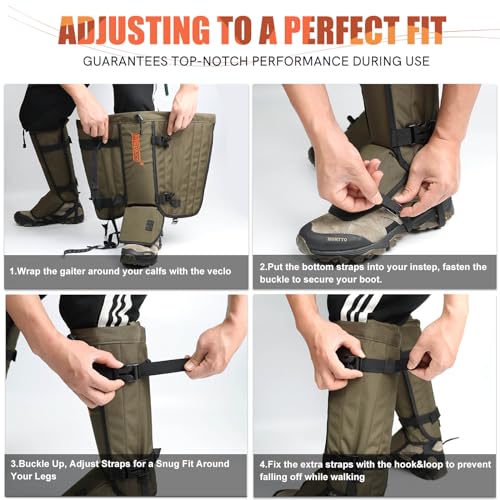 image for Frelaxy Snake Gaiters, Waterproof Snake Guard Chaps, Snake Bite Protec